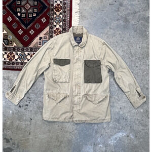 American Rag Beverly Field Jacket Khaki Green Men's Size XL Utility Cotton 2019